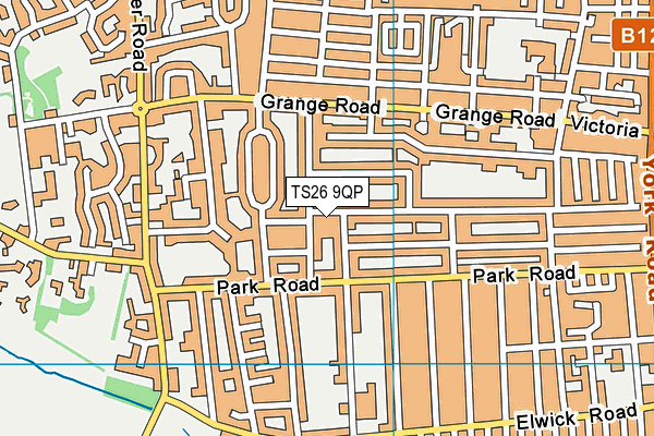 TS26 9QP map - OS VectorMap District (Ordnance Survey)