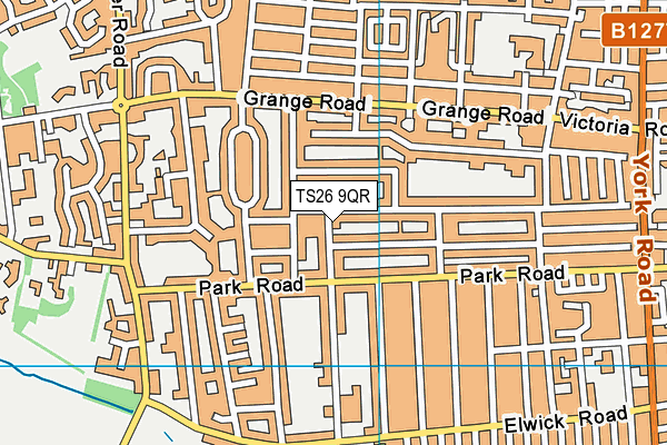 TS26 9QR map - OS VectorMap District (Ordnance Survey)