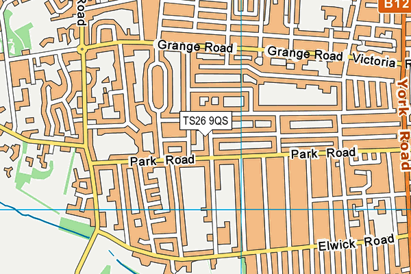 TS26 9QS map - OS VectorMap District (Ordnance Survey)