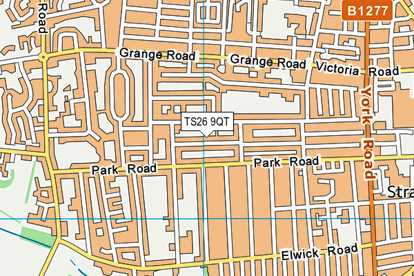 TS26 9QT map - OS VectorMap District (Ordnance Survey)