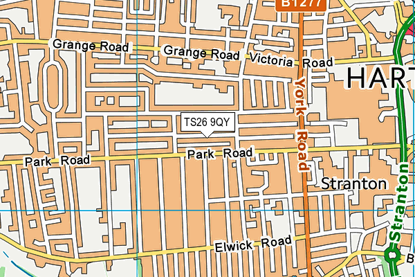 TS26 9QY map - OS VectorMap District (Ordnance Survey)