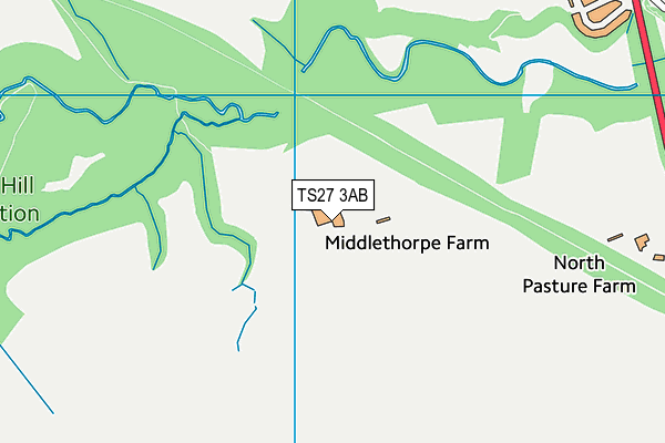 TS27 3AB map - OS VectorMap District (Ordnance Survey)