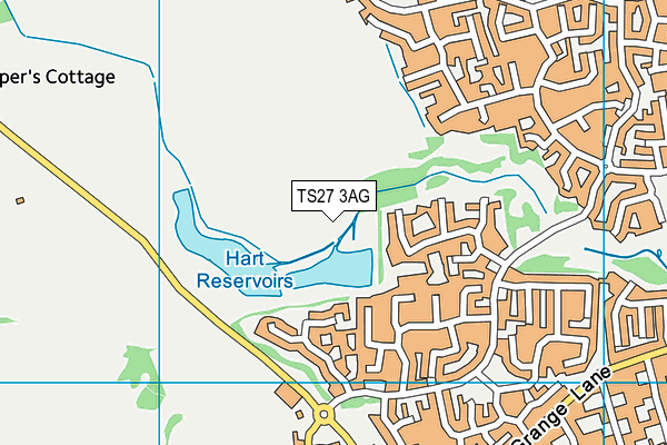 TS27 3AG map - OS VectorMap District (Ordnance Survey)