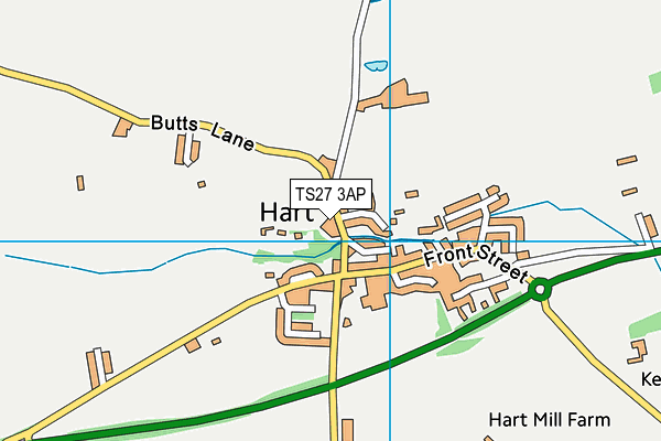 Hart Primary School map (TS27 3AP) - OS VectorMap District (Ordnance Survey)