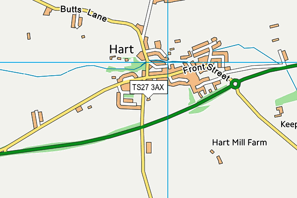 TS27 3AX map - OS VectorMap District (Ordnance Survey)