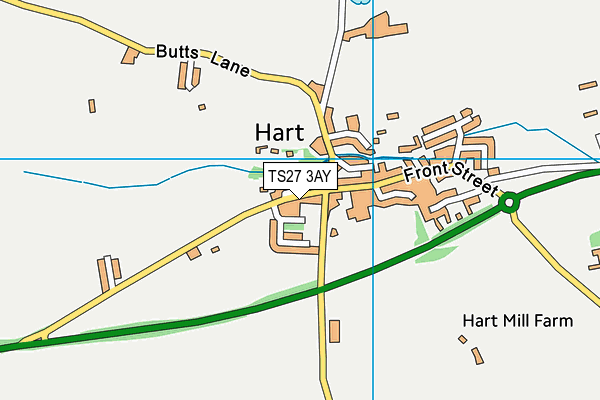 TS27 3AY map - OS VectorMap District (Ordnance Survey)