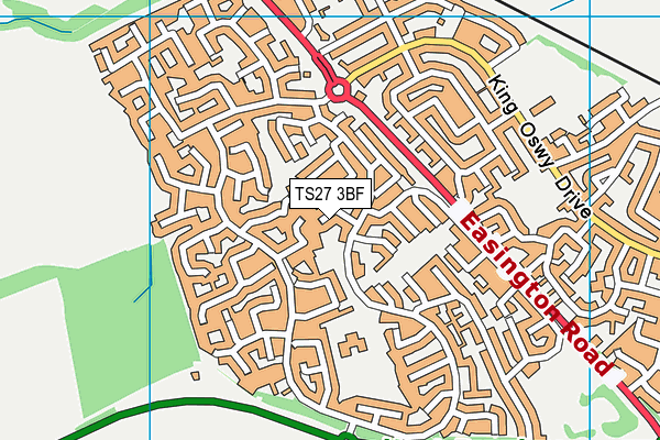 TS27 3BF map - OS VectorMap District (Ordnance Survey)