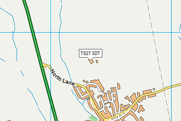 TS27 3DT map - OS VectorMap District (Ordnance Survey)