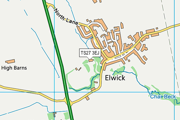 TS27 3EJ map - OS VectorMap District (Ordnance Survey)