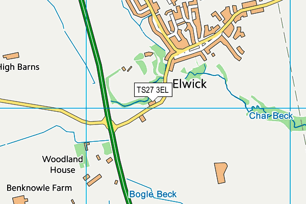 TS27 3EL map - OS VectorMap District (Ordnance Survey)