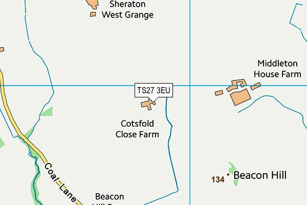 TS27 3EU map - OS VectorMap District (Ordnance Survey)