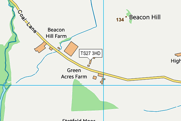 TS27 3HD map - OS VectorMap District (Ordnance Survey)