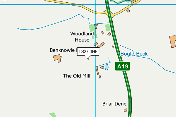 TS27 3HF map - OS VectorMap District (Ordnance Survey)