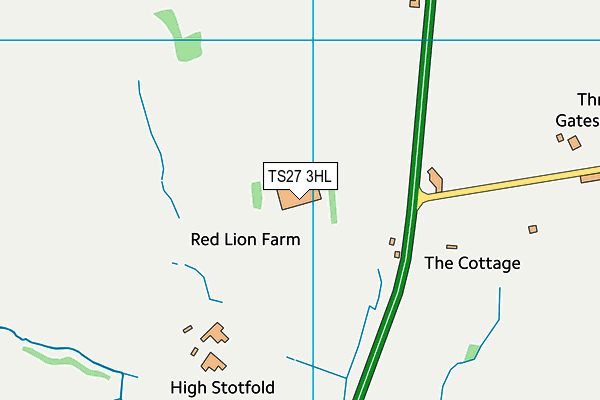 TS27 3HL map - OS VectorMap District (Ordnance Survey)