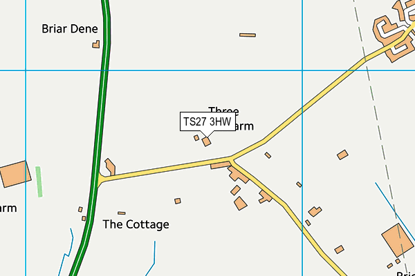 TS27 3HW map - OS VectorMap District (Ordnance Survey)