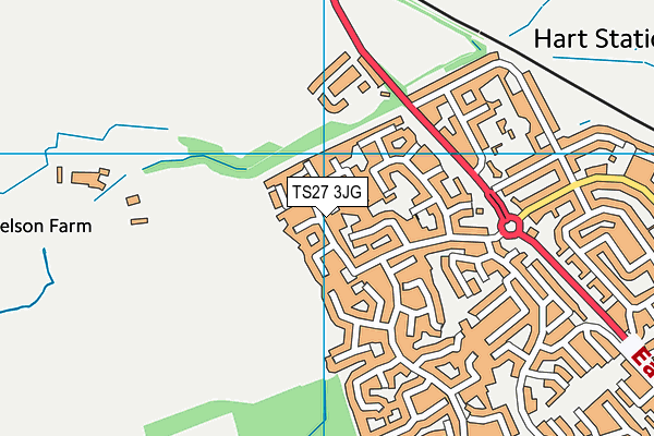 TS27 3JG map - OS VectorMap District (Ordnance Survey)