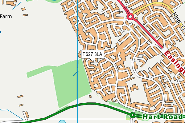 TS27 3LA map - OS VectorMap District (Ordnance Survey)