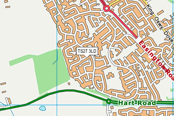 TS27 3LD map - OS VectorMap District (Ordnance Survey)