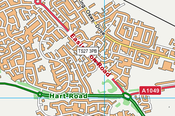 TS27 3PB map - OS VectorMap District (Ordnance Survey)