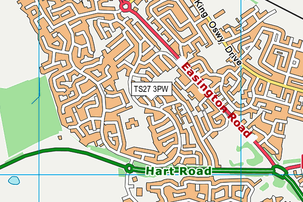 TS27 3PW map - OS VectorMap District (Ordnance Survey)
