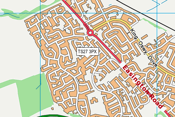 TS27 3PX map - OS VectorMap District (Ordnance Survey)