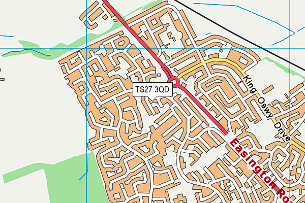 TS27 3QD map - OS VectorMap District (Ordnance Survey)
