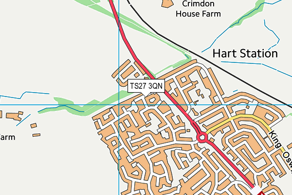 TS27 3QN map - OS VectorMap District (Ordnance Survey)