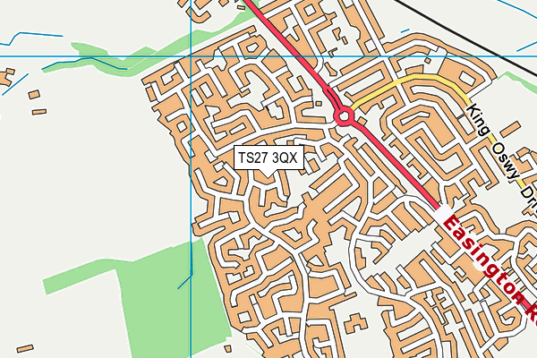 TS27 3QX map - OS VectorMap District (Ordnance Survey)