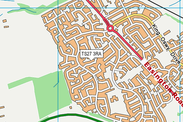 TS27 3RA map - OS VectorMap District (Ordnance Survey)