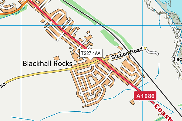 TS27 4AA map - OS VectorMap District (Ordnance Survey)