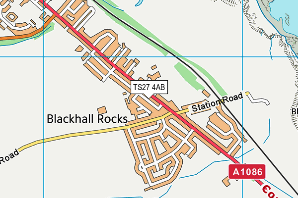 TS27 4AB map - OS VectorMap District (Ordnance Survey)