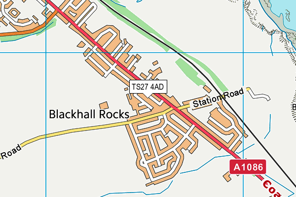 TS27 4AD map - OS VectorMap District (Ordnance Survey)