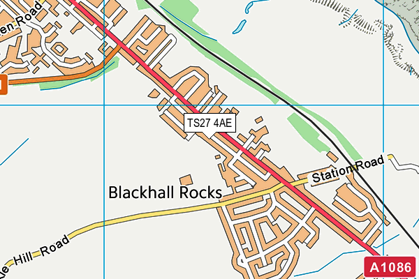 TS27 4AE map - OS VectorMap District (Ordnance Survey)