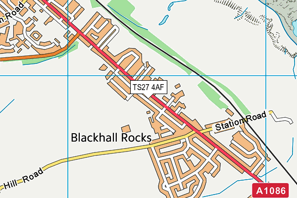 TS27 4AF map - OS VectorMap District (Ordnance Survey)