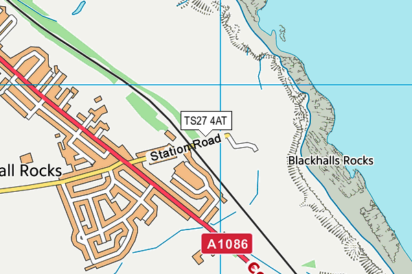 TS27 4AT map - OS VectorMap District (Ordnance Survey)