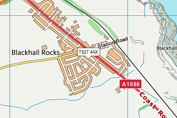 TS27 4AX map - OS VectorMap District (Ordnance Survey)