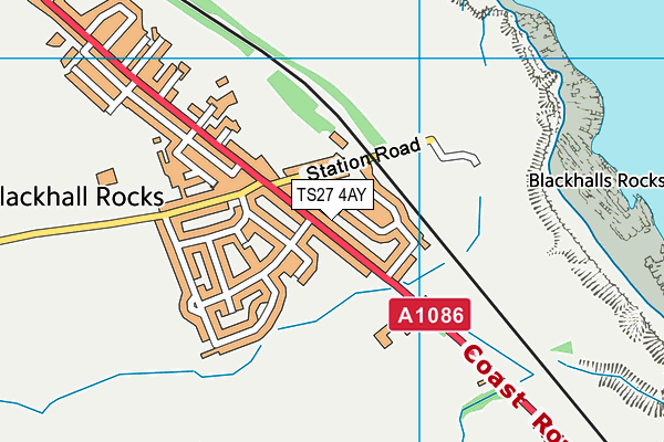 TS27 4AY map - OS VectorMap District (Ordnance Survey)