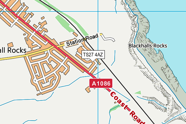 TS27 4AZ map - OS VectorMap District (Ordnance Survey)