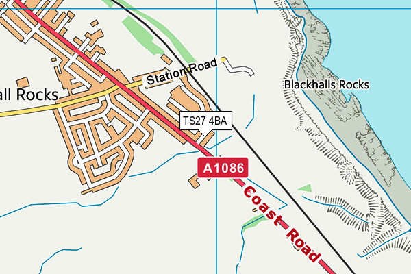 TS27 4BA map - OS VectorMap District (Ordnance Survey)