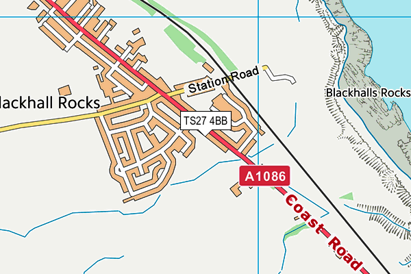 TS27 4BB map - OS VectorMap District (Ordnance Survey)