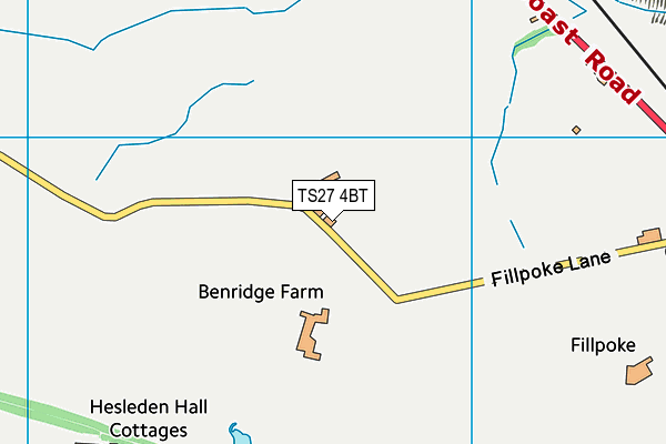 TS27 4BT map - OS VectorMap District (Ordnance Survey)