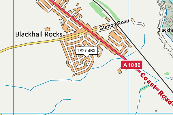 TS27 4BX map - OS VectorMap District (Ordnance Survey)