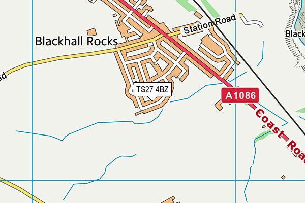 TS27 4BZ map - OS VectorMap District (Ordnance Survey)