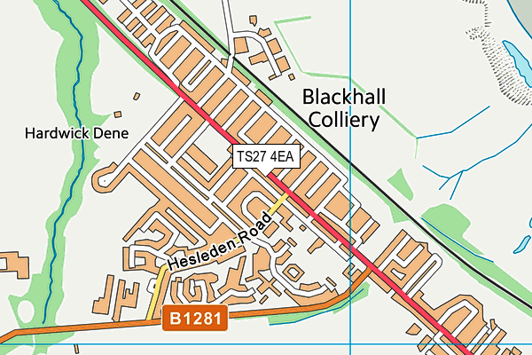 TS27 4EA map - OS VectorMap District (Ordnance Survey)