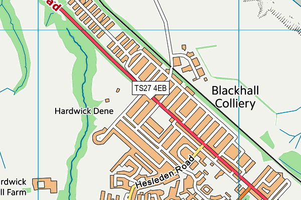 TS27 4EB map - OS VectorMap District (Ordnance Survey)