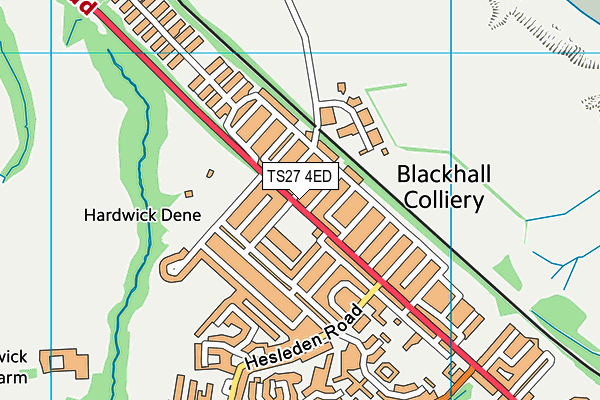 TS27 4ED map - OS VectorMap District (Ordnance Survey)