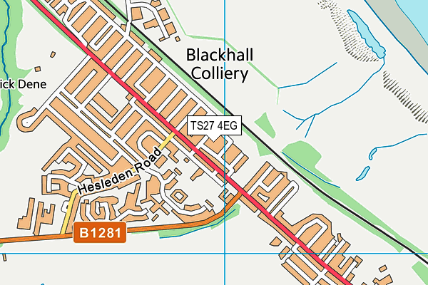 TS27 4EG map - OS VectorMap District (Ordnance Survey)