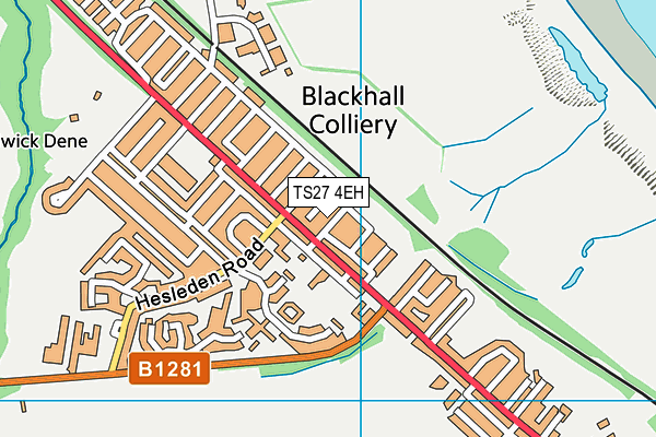 TS27 4EH map - OS VectorMap District (Ordnance Survey)