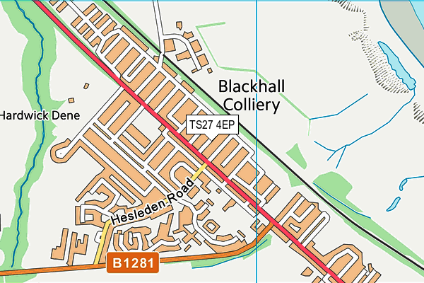 TS27 4EP map - OS VectorMap District (Ordnance Survey)