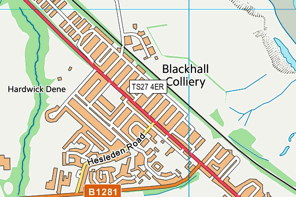 TS27 4ER map - OS VectorMap District (Ordnance Survey)